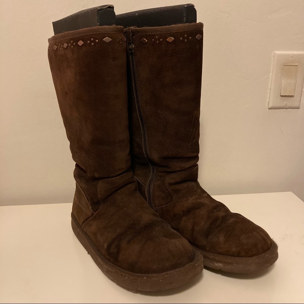 UGG Joplin Studded Suede Zipper Boots